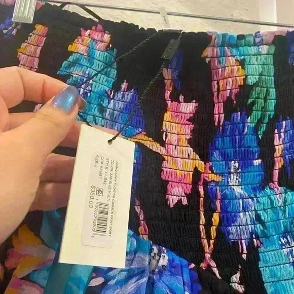 NWT Milly Ginny Floating Cosmos Print Miniskirt Sz 2 can fit up to Sz 6 - Picture 6 of 11